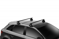 Багажник на крышу Thule SquareBar EVO сталь для OPEL Astra  (16-) хетчбек 5d  за дверной проем
