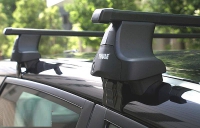 Багажник на крышу Thule SquareBar EVO сталь для HYUNDAI i20 (Mk. II) (15-20) хетчбек 5d  за дверной проем