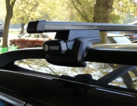 Багажник на крышу Thule Square bar стальной для DAEWOO Matiz (Mk I) 5d хетчбек (98-05) на  рейлинги
