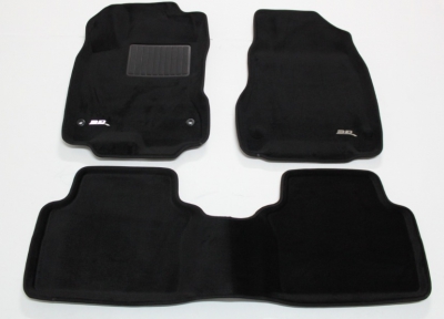 Коврики в салон текстиль для Toyota RAV 4 III SWB 2006-2012 LINER 3D Lux с бортиком черные (для Европы) >> Каталог 3D текстиль с бортиками >> Коврики салона текстильные >> Автомобильные коврики