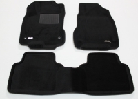 Коврики в салон текстиль для Toyota Land Cruiser 150 Prado 2012-> LINER 3D Lux с бортиком черные