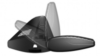 Багажник на крышу Thule Wing bar Black аэродинамический черный для DAEWOO Lanos 4d седан (97-03) за дверной проем
